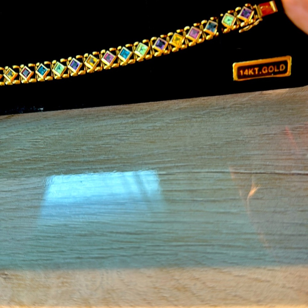 14 Kt. Multi- gemstone bracelet